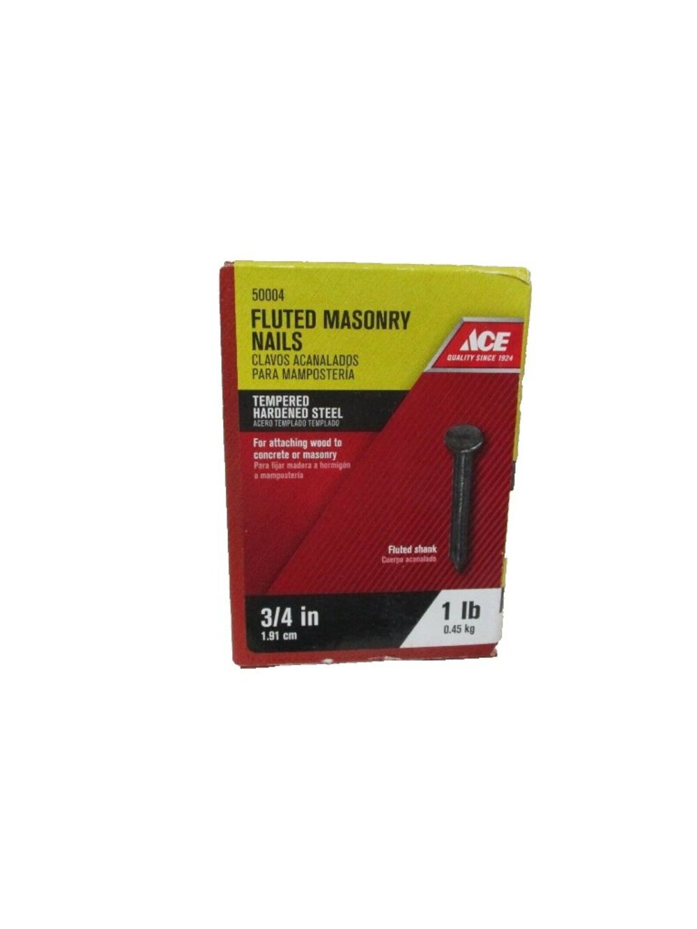 Ace 50004 ACE" Masonry Fluted Shank Nail 3/4" 1 lb.